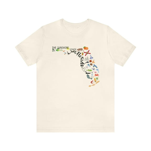 Florida State Map Icons Unisex Shirt