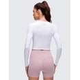 thumbnail image 2 of CRZ YOGA Brushed Workout Long Sleeve Shirts for Women Warm Athletic Running Yoga Tops Breathable Crop Tees, 2 of 6