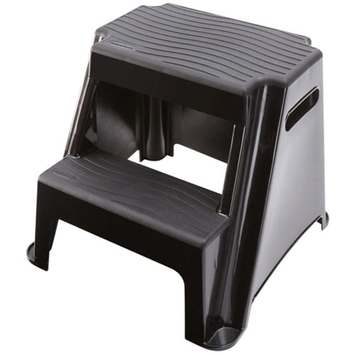 Gray Rubbermaid Durable Plastic Kids Step Stool w/ 200 Pound Weight Capacity 
