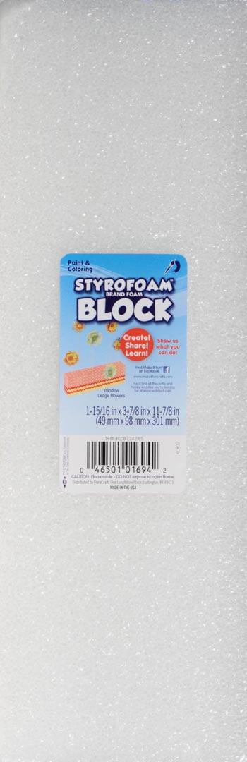 Floracraft Styrofoam Block-12x12x1