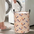 thumbnail image 5 of Fuzoiu Roosters In Floral Print Circular Hamper,Laundry Basket with Handle,Collapsible Laundry,Dirty Clothes Storage Basket,for Bedroom Bathroom Dorm Living Room-Medium, 5 of 6