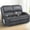 Velvet-Gray, variant on Power Reclining Loveseat for Home Theater & RV, Wall-Hugger Design with USB Charging, Storage Console, Removable Armrests & Double Cushions, Faux Leather Brown