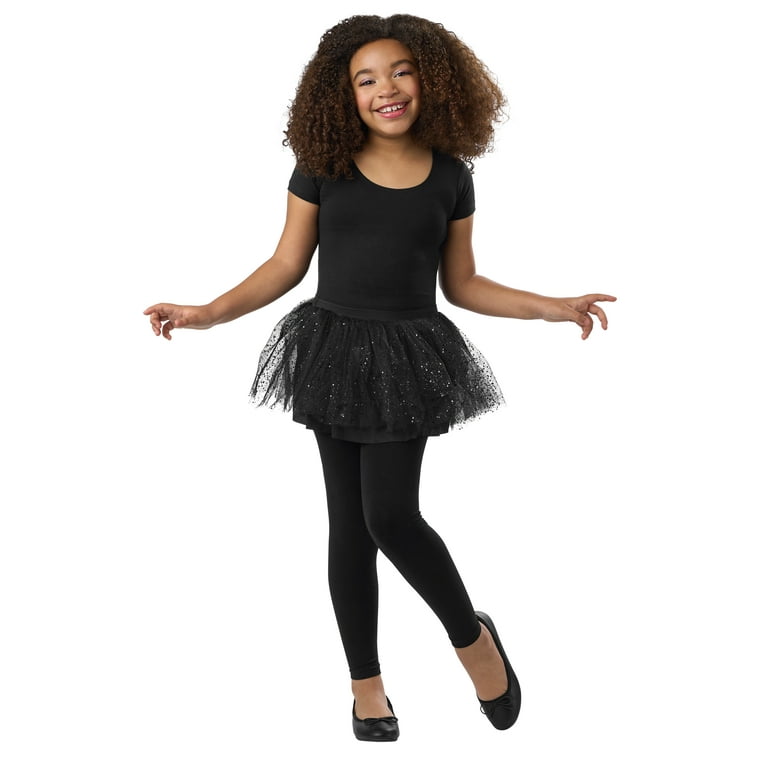 Black Sparkled Tutu, Halloween Accessory for Children, Girls Size L/XL, by Way to Celebrate