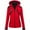 Red, variant on Elainilye Fashion Winter Jackets For Women Clearance Windbreaker Plush Jacket Mountaineering Outdoor Overcoat Mock Neck Solid Long-sleeved Top