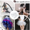 thumbnail image 6 of 27.3 Yards Soft Horsehair Braid 3.2Inch Horsehair Mesh Braid Trim Polyester Horsehair Ribbons for Polyester Boning Sewing Wedding Dress Dance Gowns Dress Accessories White, 6 of 9
