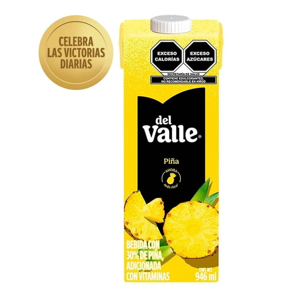 Bebida Del Valle Edge con jugo de piña 946 ml