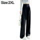 thumbnail image 2 of Pantalones casuales de pierna ancha, cintura alta, abotonados y rectos para mujer, 2 of 7