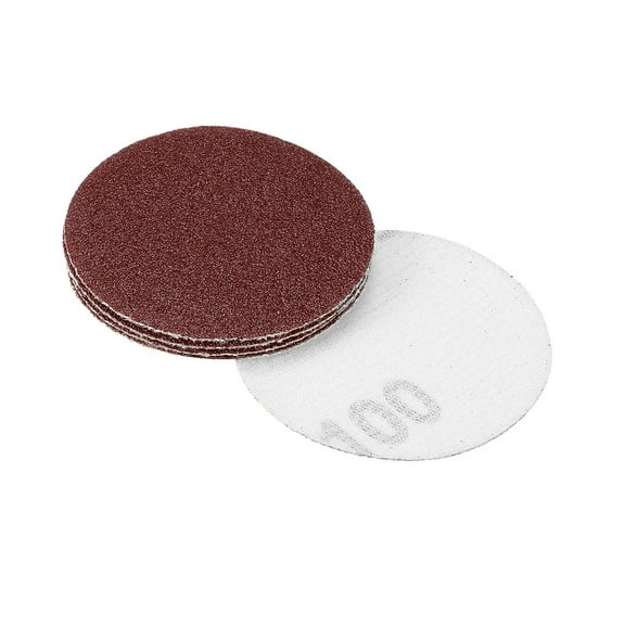 2-inch Hook and Loop Sanding Discs, 100-Grits Abrasive Aluminum Oxide Flocking Sandpaper for Random Orbital Sander 10pcs