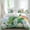 Blue, variant on St Patrick's Day Set of 4 Bedding Quilt Covers, Green Gnomes Shamrock Cloud Plants Rainbow 4-Piece Bed Sheet Set with Extra Soft Bed Sheets Quilt Cover Pillowcase, Queen