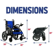 Culver Mobility - ARTEMIS - Electric Wheelchairs Silla de Ruedas Electrica para Adultos Airline Approved Lightweight Foldable Electric Wheelchair 265lbs - 500W - 13Miles - BLUE