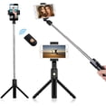 thumbnail image 1 of Phone Selfie Stick Tripod Retractable With Remote Control - Black, 1 of 5