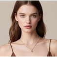 thumbnail image 3 of Solid 925 Sterling Silver Cubic Zirconia Teardrop Pendant Necklace for Women Teens Sparkling Crystal Choker Necklace, 3 of 3