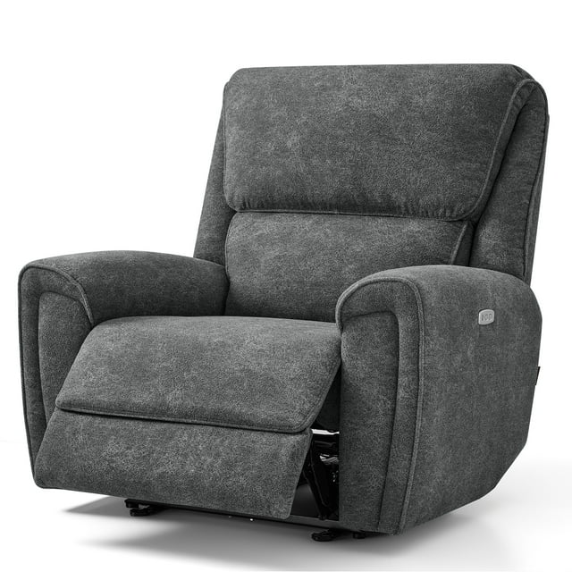 MCombo Recliner Chair, 400lbs Capacity, Swivel, Dark Grey