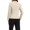 thumbnail image 3 of BLAZERS CHIC INSPIRADORES PARA MUJERES CASUAL DE NEGOCIOS CON UN BOTÓN DELANTERO Y MANGAS LARGAS CHAQUETAS DE OFICINA CON ALMOHADILLAS EN LOS HOMBROS TAMAÑO S KHAKI, 3 of 6