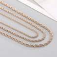 thumbnail image 2 of HIJONES Women's Men's Stainless Steel Rope Twist Braided Chain Necklace Weave Solid Chains Rose Gold 7MM 22in, 2 of 6