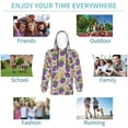 thumbnail image 5 of Uemuo Plum Pattern Hooded Sweatshirt for Youth Pullover with Kangaroo Pocket Trendy youth sweatshirt Casual Hoodie for Boys and Girls-X-Large, 5 of 6
