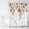 thumbnail image 2 of Wildflower Floral Shower Curtain Flower Botanical Boho Nature Blossom Watercolor Plant Fabric Home Bathroom Decor Set with Hooks（70" Wx84 H）, 2 of 3