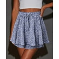 thumbnail image 2 of KISSMODA Flowy Shorts for Women Chiffon Ruffle Skorts Mini Skirts for Teen Girls, 2 of 5