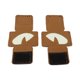 thumbnail image 5 of 2pcs Cat Eyes Patch Reflective Hook Loop Design Canvas Luminous Cat Eyes Patch for Hats Uniform Backpack Outdoor Activities Night Rides Khaki, 5 of 5