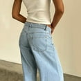 thumbnail image 6 of Women's Relaxed Fit Vintage Jeans – Straight Leg Denim Pants in Light Wash, 6 of 6