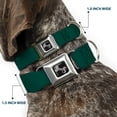 thumbnail image 2 of Buckle-Down Pet Collar, Dog Collar Metal Seatbelt Buckle, Hunter Green, 9.5 to 13 Inches 1.0 Inch Wide, 2 of 8