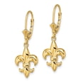 thumbnail image 4 of Auriga Fine Jewelry 14K Yellow Gold Fleur-de-Lis Dangle Earrings for Women, 4 of 5