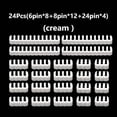 thumbnail image 2 of 24pcs 24Pin 8Pin 6Pin Cable Comb for 3.0-3.6mm PC Power Cables Wiring (Cream), 2 of 6