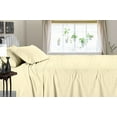 thumbnail image 2 of 100% Egyptian Cotton, 400TC, 1 Piece Flat Sheet, 1 Piece Fiited Sheet with 14" Deep Pocket & 4 Piece Pillowcases, All Season Uses Bedsheet Set 6 Piece-Ivory Stripe, Olympic Queen Size, 2 of 6