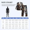 thumbnail image 2 of Salouo Oil Painting Tribal Wolf Print Button-Front Long Sleeve Pajama Set for Men, Soft 2Pjs Men's Long Sleeve Sleepwear -XX-Large, 2 of 7