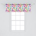 thumbnail image 2 of Ambesonne Butterfly Window Valance, Vibrant Floral Happy, 54" X 18", Multicolor, 2 of 3