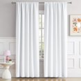thumbnail image 5 of EcoNesxp 45 Inch Long Summer Insulated Room Divider Curtains for Bedroom Back Drawers White Short Curtains for Small Windows Semi Blackout Kitchen Cafe Curtains, 5 of 5