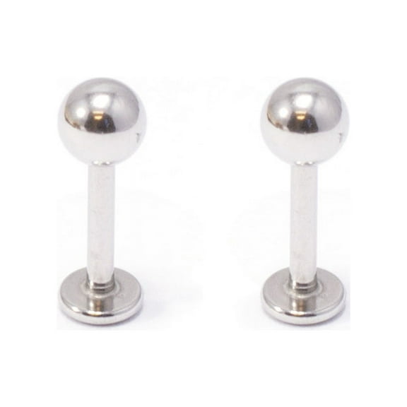 Pair of Labret Monroe Jewelry Ball Design 14G 3/8" 10mm