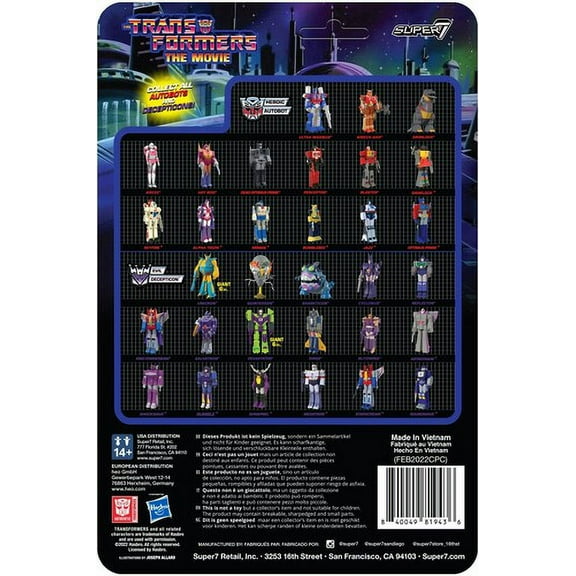 Wreck-Gar Transformers The Movie Super7 Reaction Action Figure