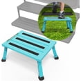 thumbnail image 1 of Large Platform RV Steps -Level Adjustable Height Aluminum Folding Step Stool Light Folding -skidding RV Step Supports Up to lb (), 1 of 8