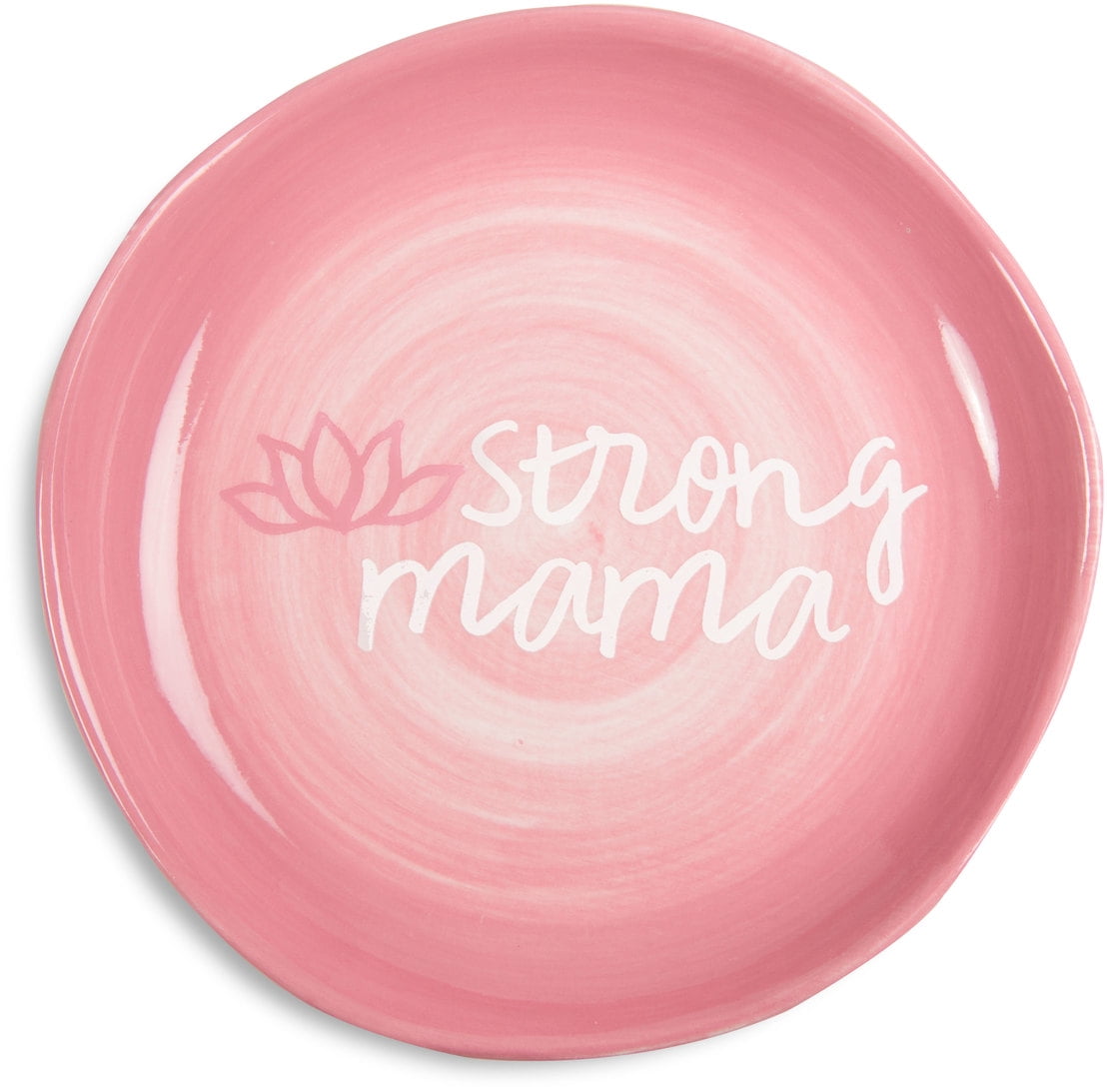 Pavilion - Strong Mama Lotus Flower Ceramic Jewelry Dish Pink