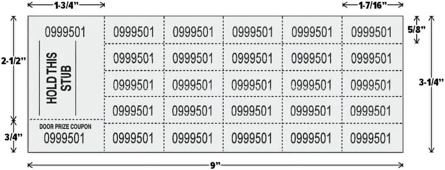 Auction Tickets - 500 Sheets (Red)