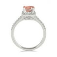 thumbnail image 3 of 1.25 Carat Princess Diamond Engagement Ring with Morganite and Diamond in 14k White Gold morganite and diamond engagement ring, 3 of 3