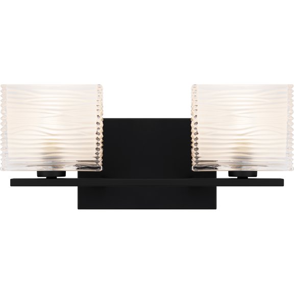Westcap 2-Light Matte Black Bath Light