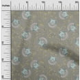 thumbnail image 1 of oneOone Viscose Chiffon Medium Gray Fabric Leaves & Lotus Floral Sewing Craft Projects Fabric Prints By Yard 42 Inch Wide, 1 of 4