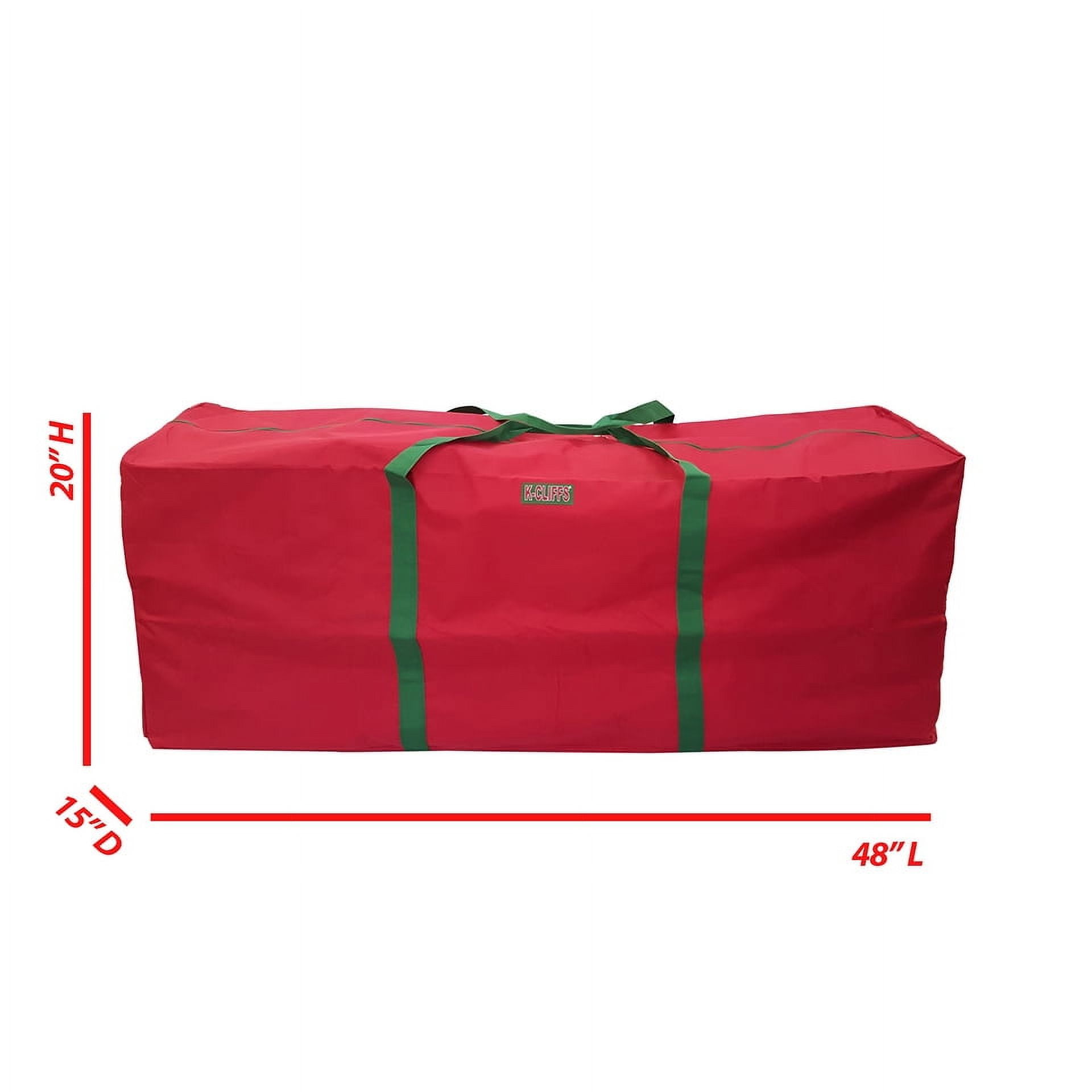 High Quality Christmas Tree Storage Bag Heavy Duty Large X'mas Holiday Decoration Storage Bags Fit 6ft Artificial Trees Durable Polyester 48 inch L Red