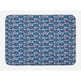 thumbnail image 1 of Blue and White Bath Mat, Sea Inspired Abstract Composition with Floral Elements and Dots, Non-Slip Plush Mat Bathroom Kitchen Laundry Room Decor, 29.5 X 17.5 Inches, Blue Turquoise White, Ambesonne, 1 of 2