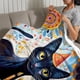 thumbnail image 3 of Fiesta del Gato Negro anti-pilling, suave, ligera, esponjosa y acogedora de lujo para hogar y cocina – Perfecta para niños y adultos, 100 x 150 cm, 3 of 6