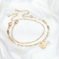 thumbnail image 4 of PYNZY Double-layer Initials Bracelet for Women, 14K Gold-plated Initials Bracelet with Pearls Jewelry,A-Z Letter Initials Bracelet as Gift, 4 of 6