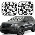thumbnail image 2 of Uemuo Seamless Pattern Cute Panda Printed 2 PCS Car Windshield Sun Shade, Auto Sun Heat and UV Rays Blocker, Foldable Automotive Front Window Sunshade Protector, 2 of 7