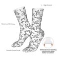 thumbnail image 4 of Xecao Hand Drawn Turtle Print Fashion No Heel Casual Crew Socks Cushioned Breathable for Men Women - Moisture wicking,Not easy to fade Suitable for daily, 4 of 7