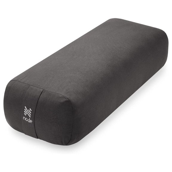 Yoga Meditation Cushion, 25" x 12" Rectangular Bolster with Organic Cotton Cover