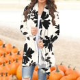 thumbnail image 3 of Womens Long Sleeve Floral Lightweight Drape Open Front Fall Cardigan Soft Summer Boho Cardigan Dusters, 3 of 6