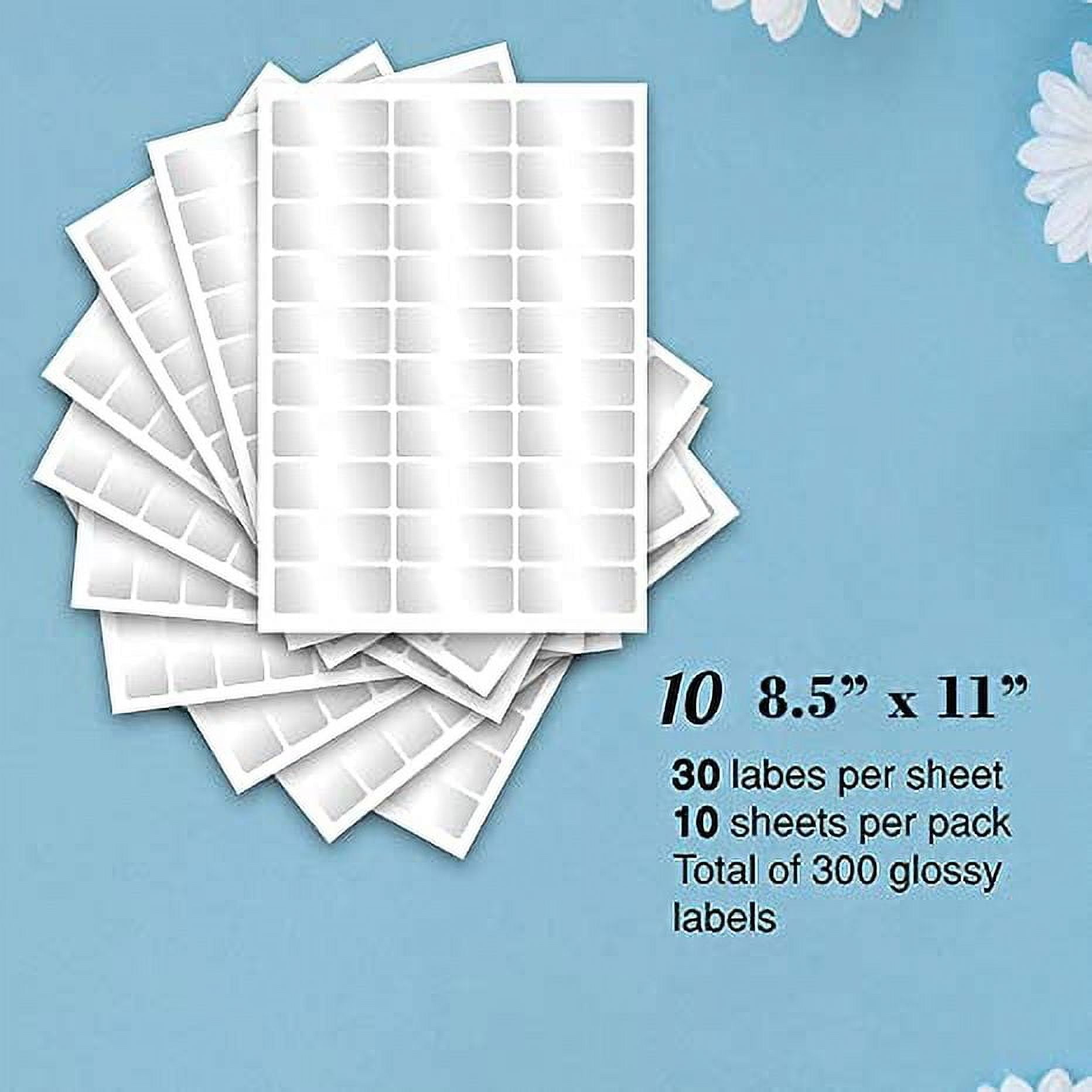 White Adhesive Labels USA Made Waterproof White Address Labels