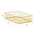 thumbnail image 3 of Mind Reader Document Organizer, Desktop Organizer, File Storage, Modern, Office, Metal, Gold, 3 of 7