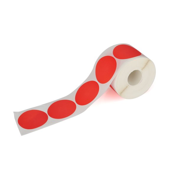 150 Pcs 4" Red Thermal Labels, Color Coding Dot Label Color Thermal Label for Shipping Inventory, Compatible with Thermal Label Printer